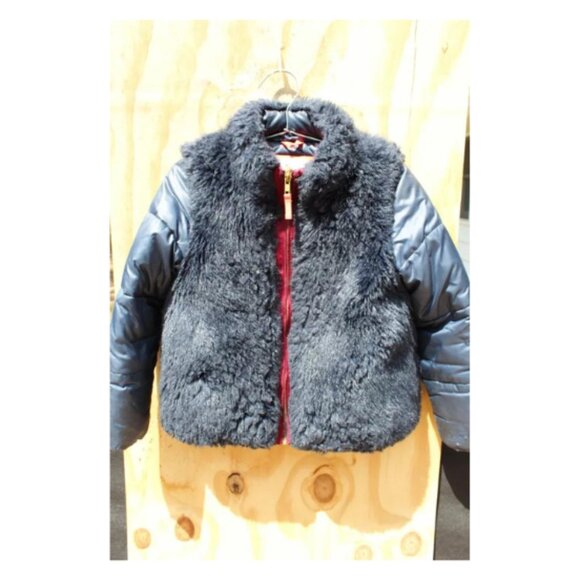 Girls J Crew Crewcuts Faux Fur Down Puffer Coat Size 8 GORGEOUS!! - Picture 7 of 16